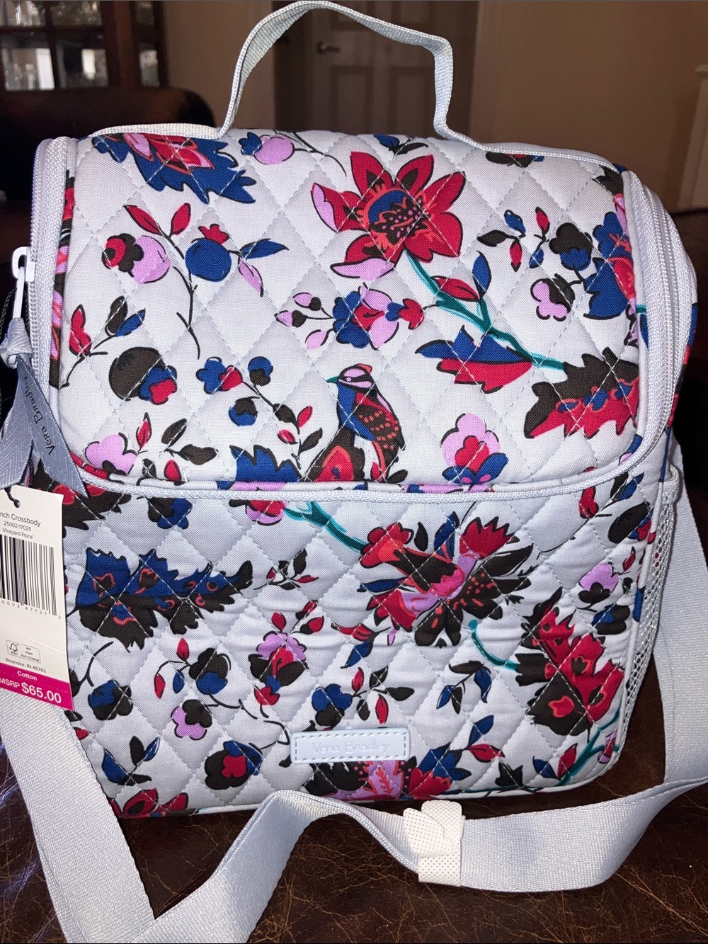Vera Bradley Vinyard Floral Quilted Crossbody insulated Lunch Tote NWT